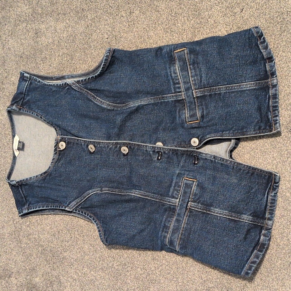 American Eagle Denim Longline Vest Size Medium - Picture 2 of 7